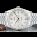 Rolex Datejust 36 Argento Jubilee Silver Lining Diamonds Dial 16234